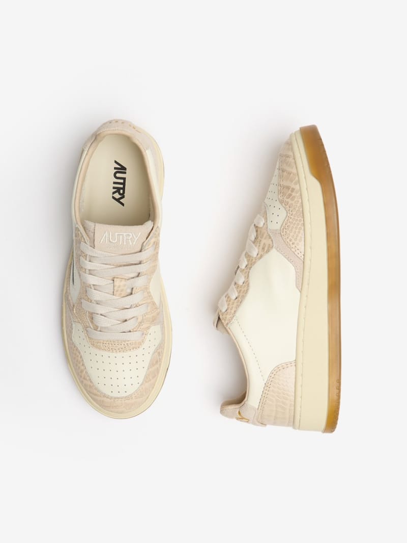 Autry: Baskets Medalist Low en cuir de vache