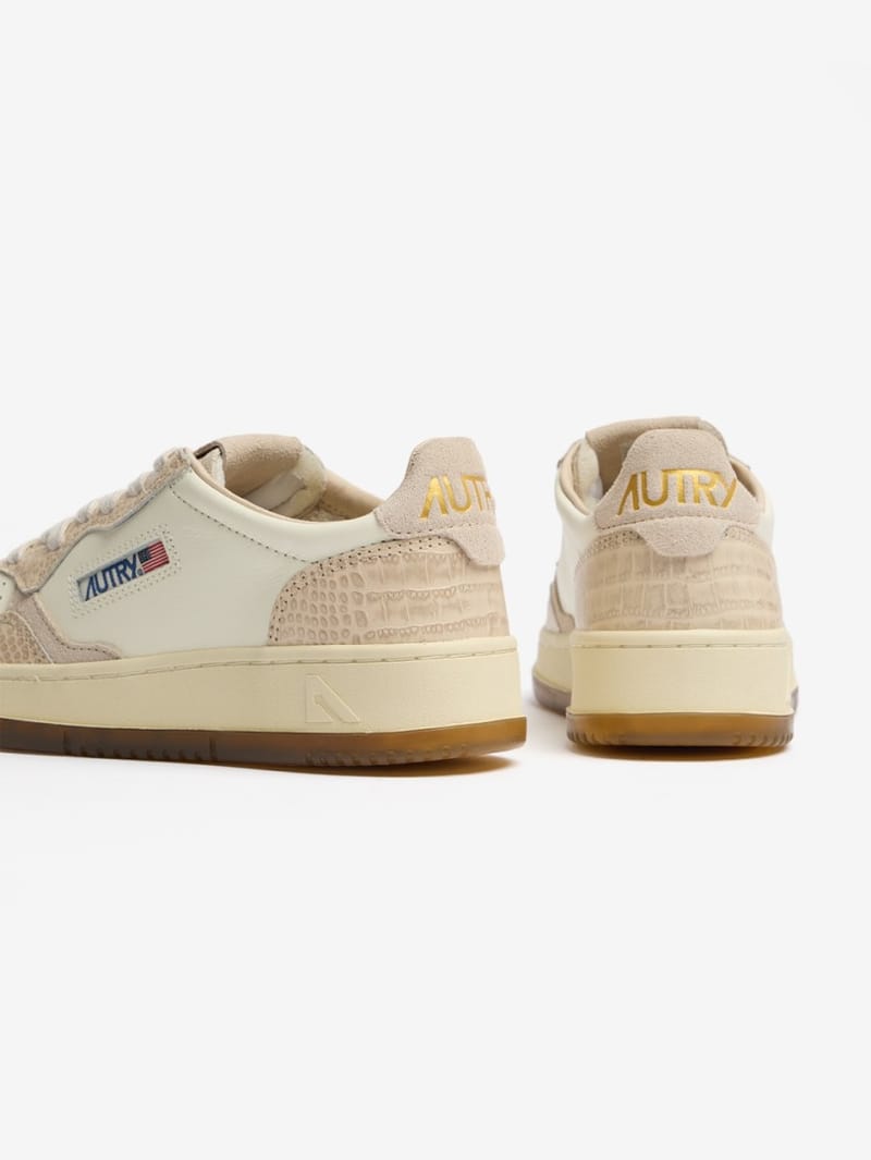 Autry: Baskets Medalist Low en cuir de vache