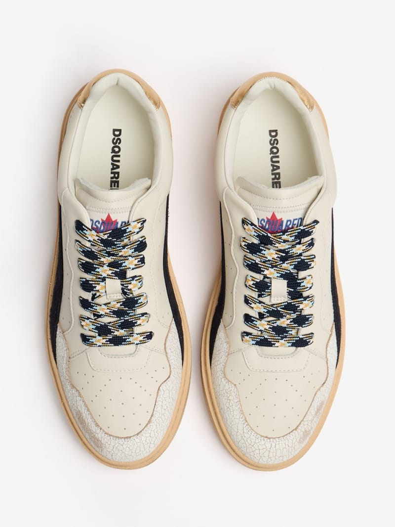 Dsquared2: Rider calf leather logo sneakers