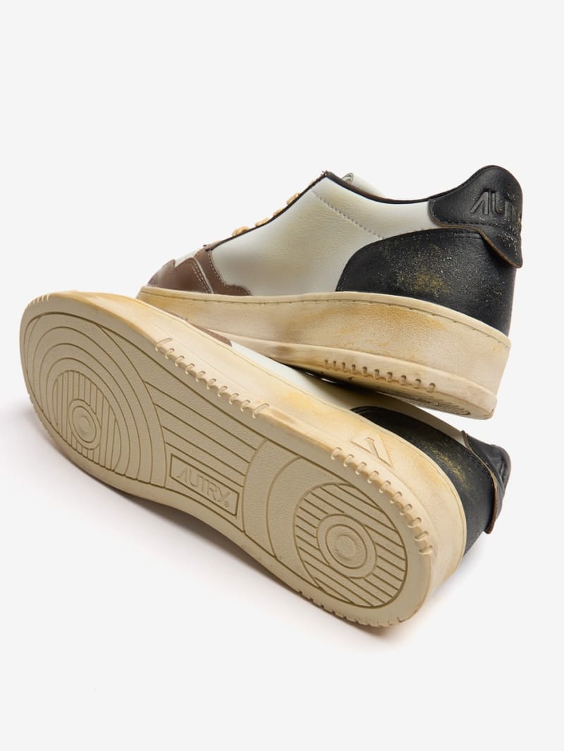 Autry: Super Vintage nylon and leather sneakers