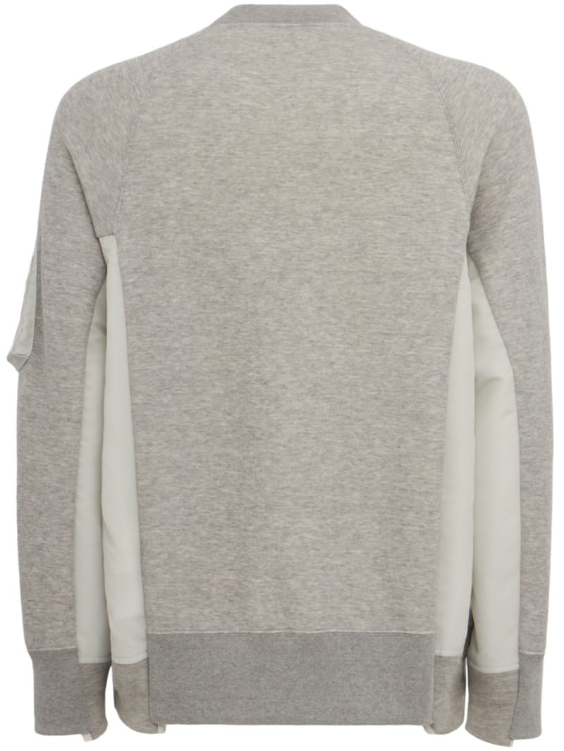 Sacai - Sponge Sweat x Nylon Twill Pullover