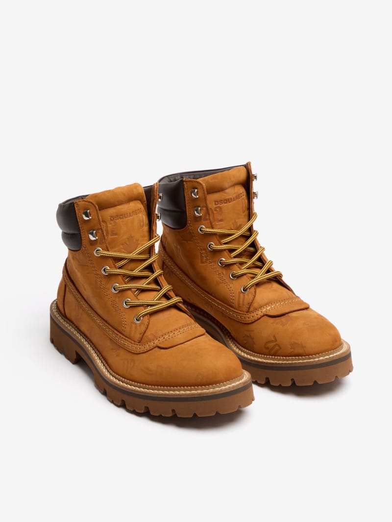 Dsquared2 - D2 Monogram leather ankle boots