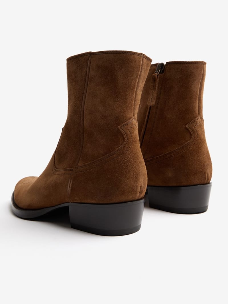 Buttero: Santomato calf suede ankle boots