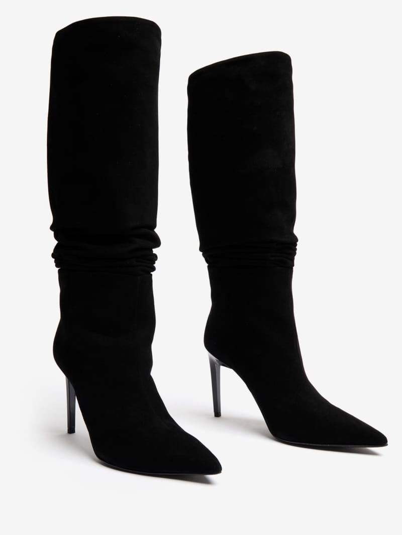 FABI - Suede high boots with a heel