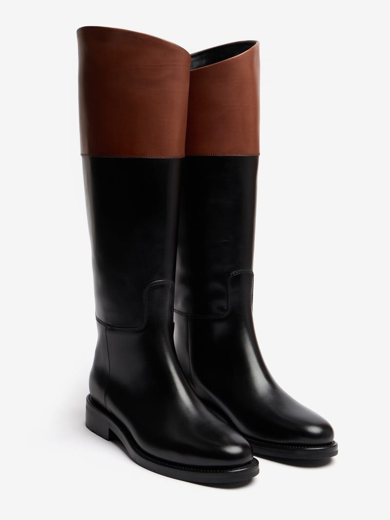 FABI: Stivali alti in pelle con decorazione