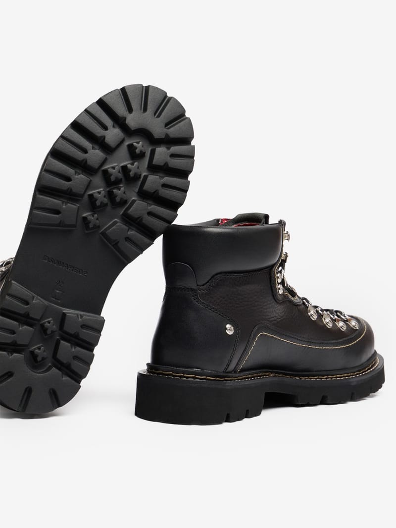 Dsquared2: Canadian leather hiking boots