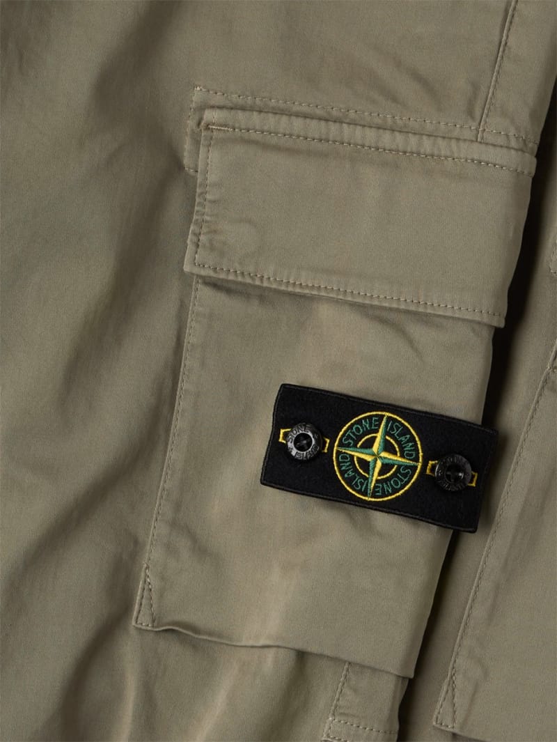 Stone Island Junior: 弹力棉斜纹工装裤