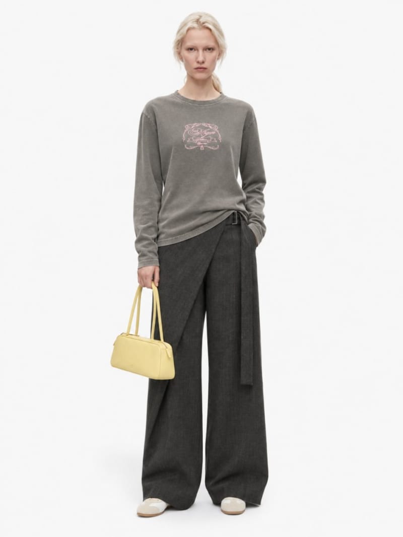 MSGM - T-shirt a maniche lunghe stampata