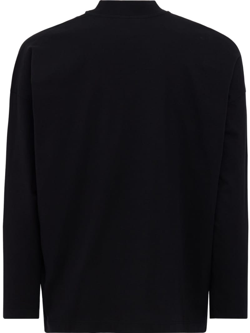 Jil Sander: Mock 领口方正宽松版型棉长袖 T 恤