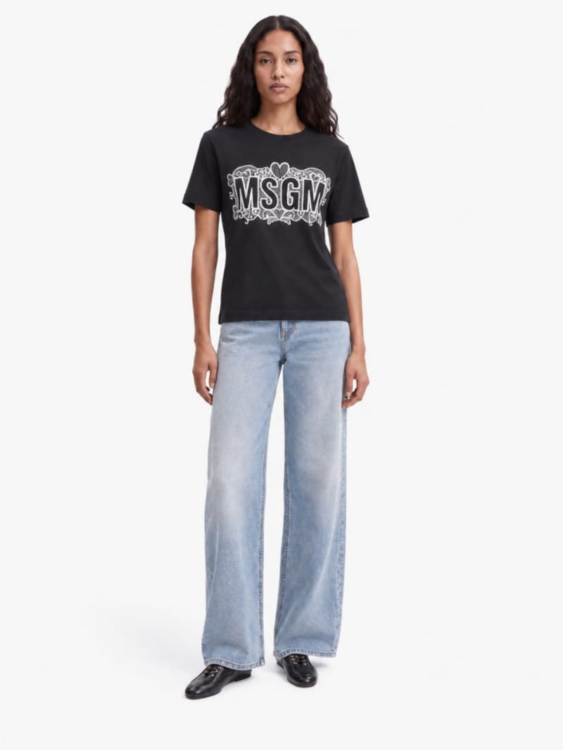 MSGM - T-shirt con logo stampato