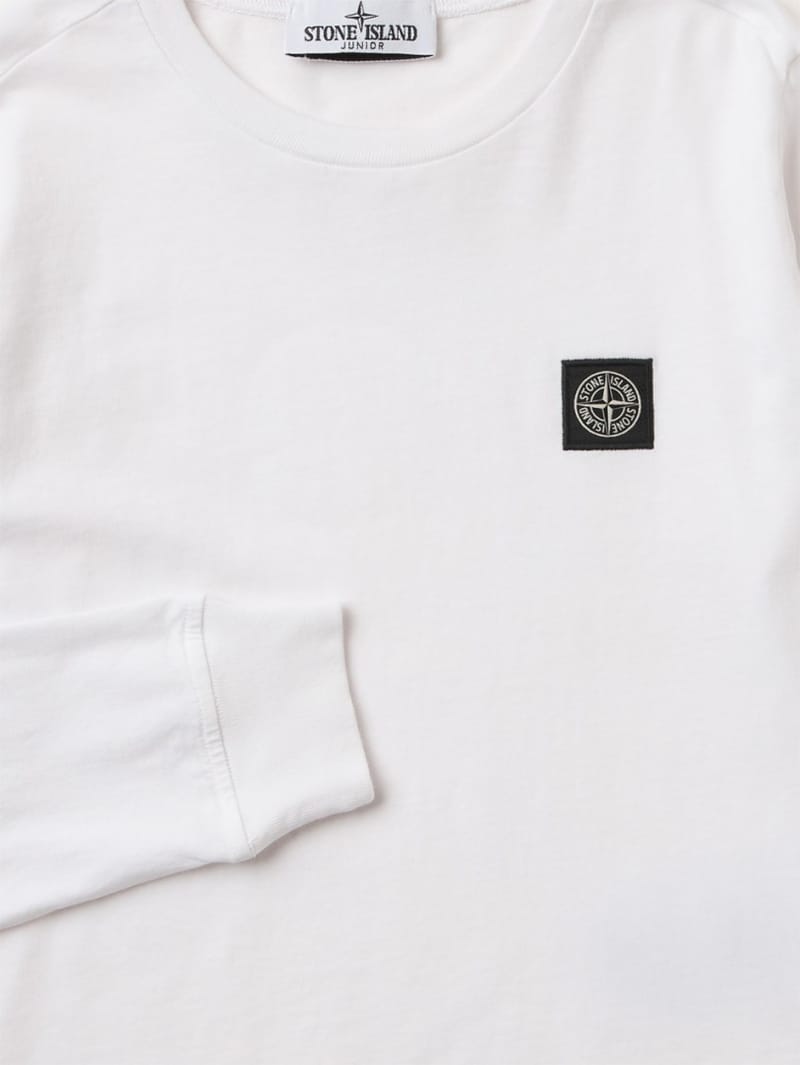 Stone Island Junior: T-shirt en coton à manches longues