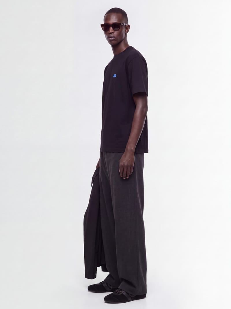 Jil Sander: T-shirt en coton à logo Jil
