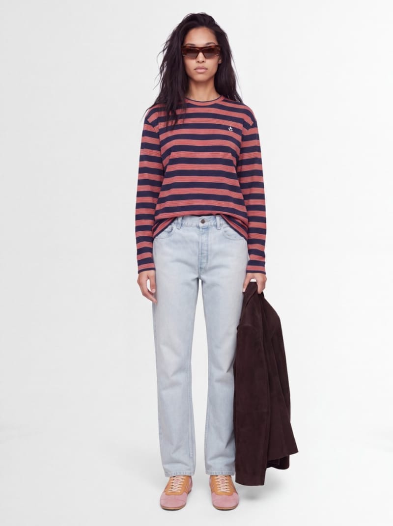 Jil Sander - T-Shirt aus Baumwolle mit Querstreifen