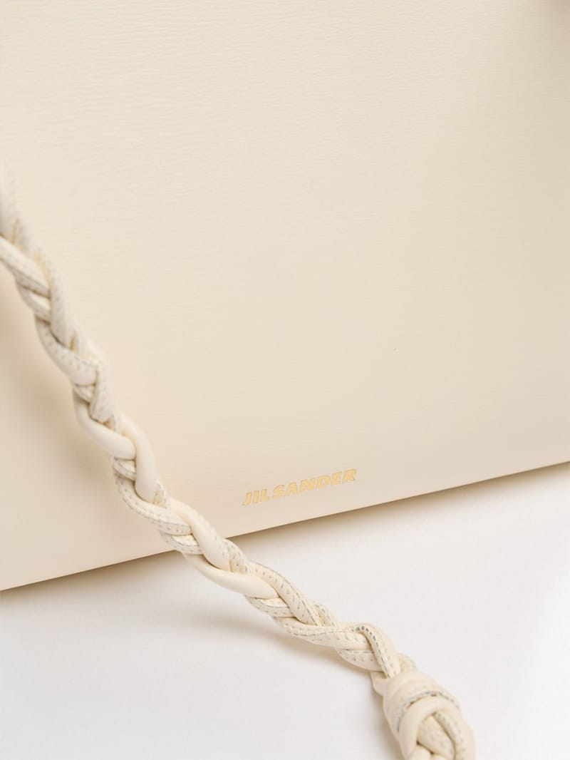 Jil Sander: Kalbleder Tangle Tent Reißverschluss Schultertasche