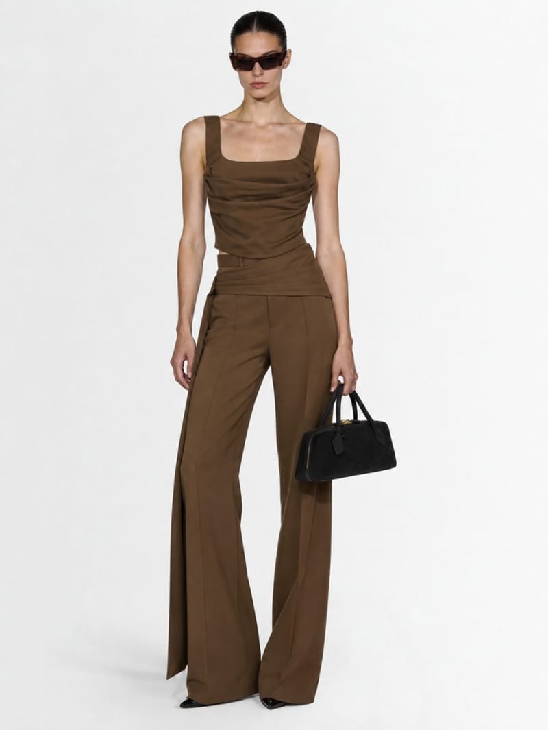 Giuseppe Di Morabito: Draped wool crop top