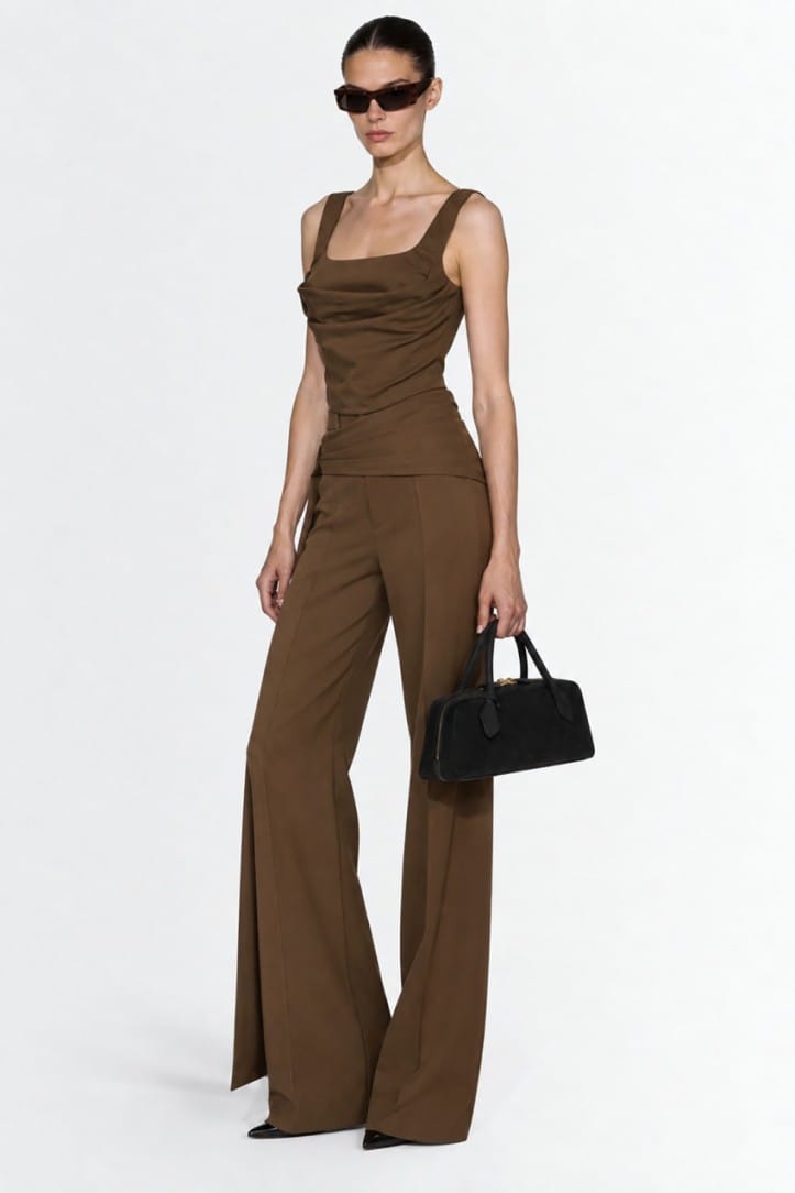 Giuseppe Di Morabito: Draped wool crop top