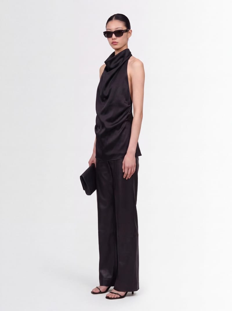 Khaite: Rone draped halter neck top