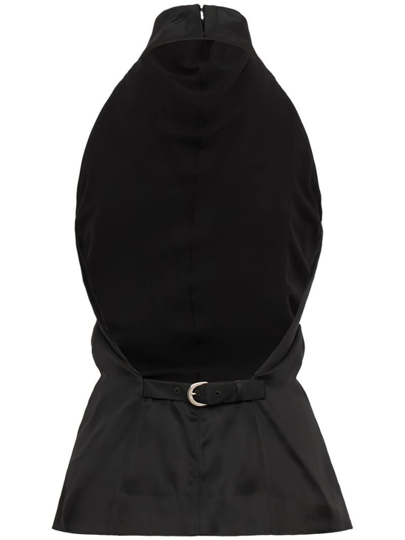Khaite: Rone draped halter neck top