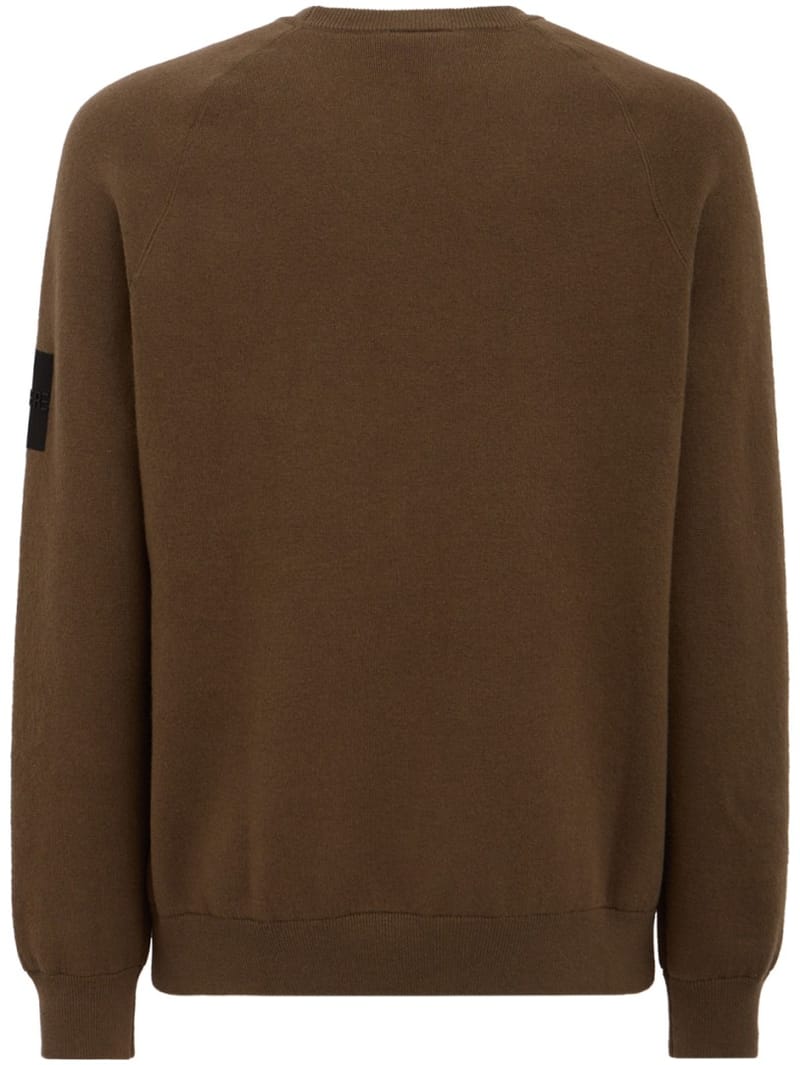 OUTHERE: Woodveil cotton blend crewneck sweater