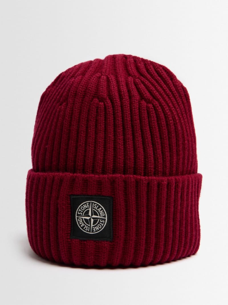 Stone Island Junior - 毛料混纺针织帽