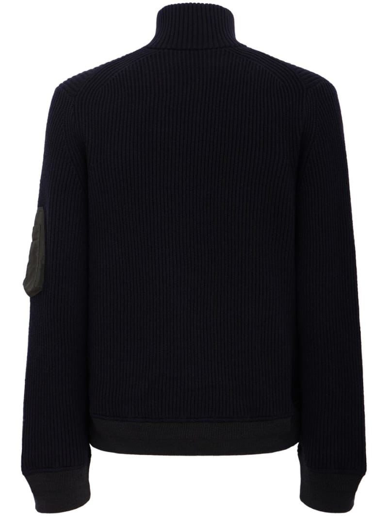 Sacai: Wool Knit Blouson