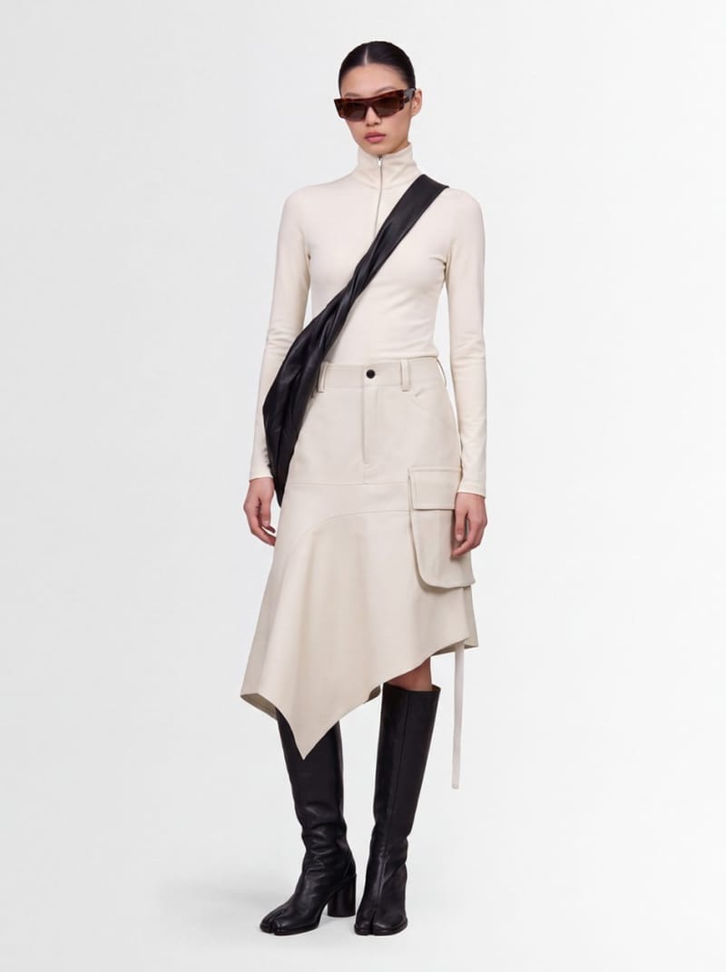Sacai: Wool Melton Skirt