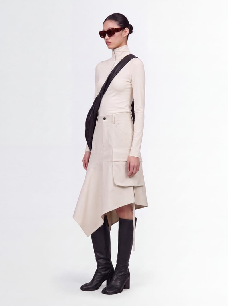 Sacai: Wool Melton Skirt