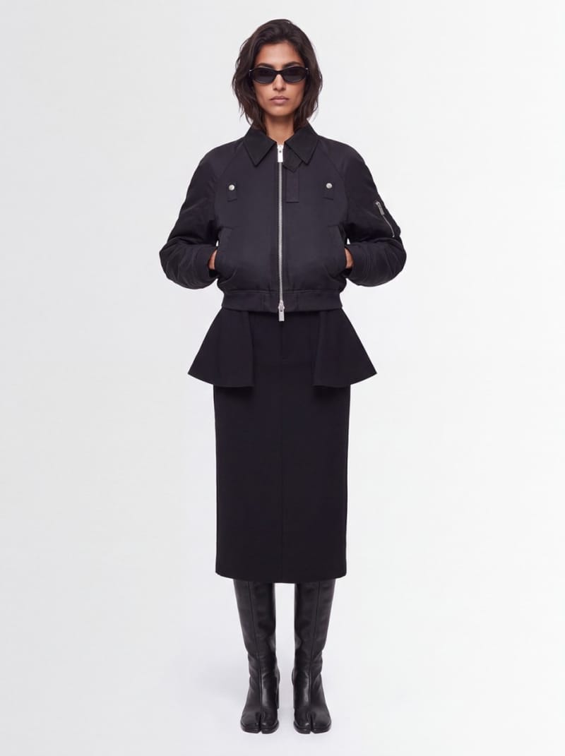 Sacai: Wool Melton Skirt