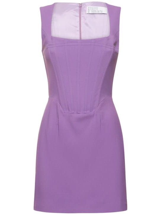 Vestido corto de satén cady