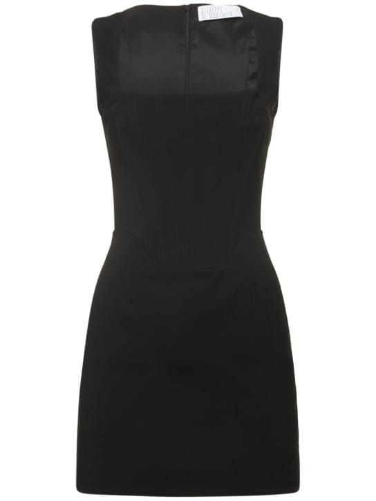 Vestido corto de satén cady