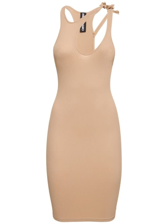 Ribbed knit cut-out mini dress