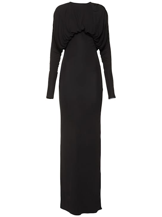 Draped jersey maxi dress