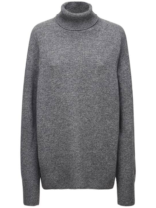 Oversized wool and cashmere turtleneck sweater