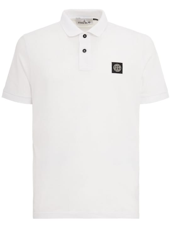 修身条纹领 polo 衫