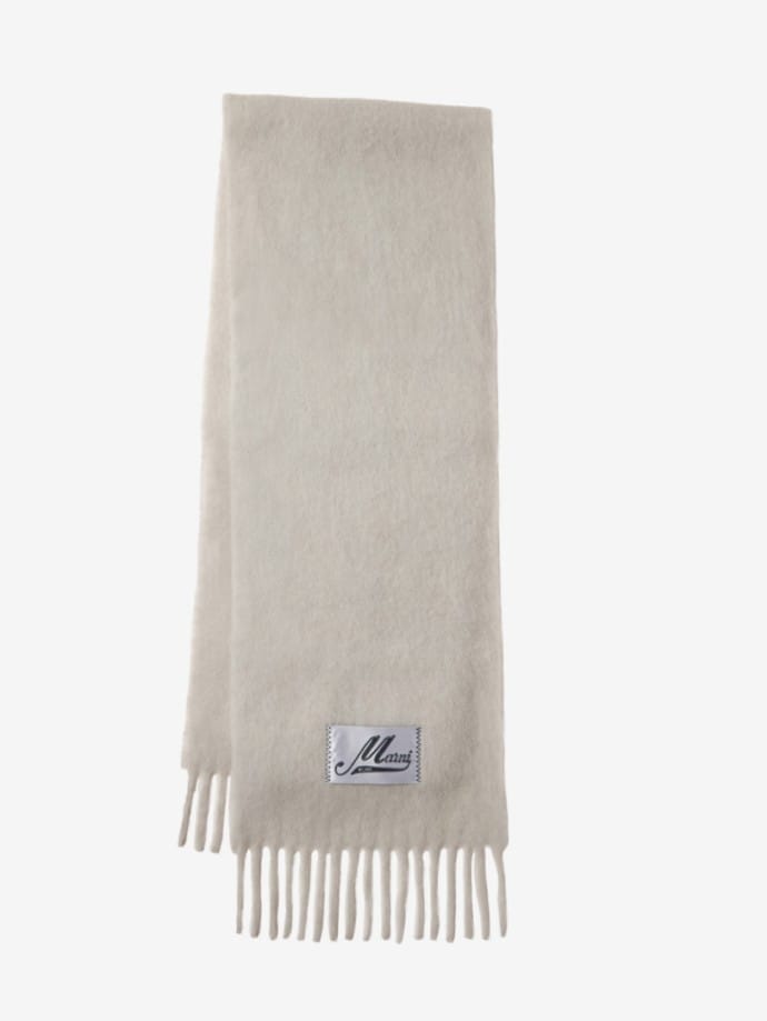 Brushed alpaca blend scarf