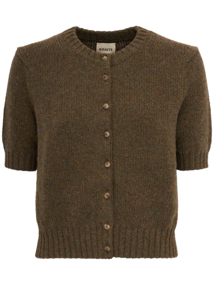 Khaite - Cárdigan de cashmere de manga corta Nora