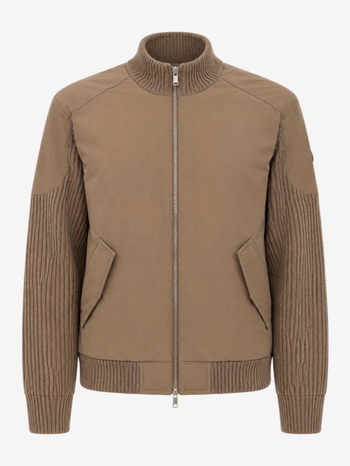 Magnus hybrid wool knit jacket