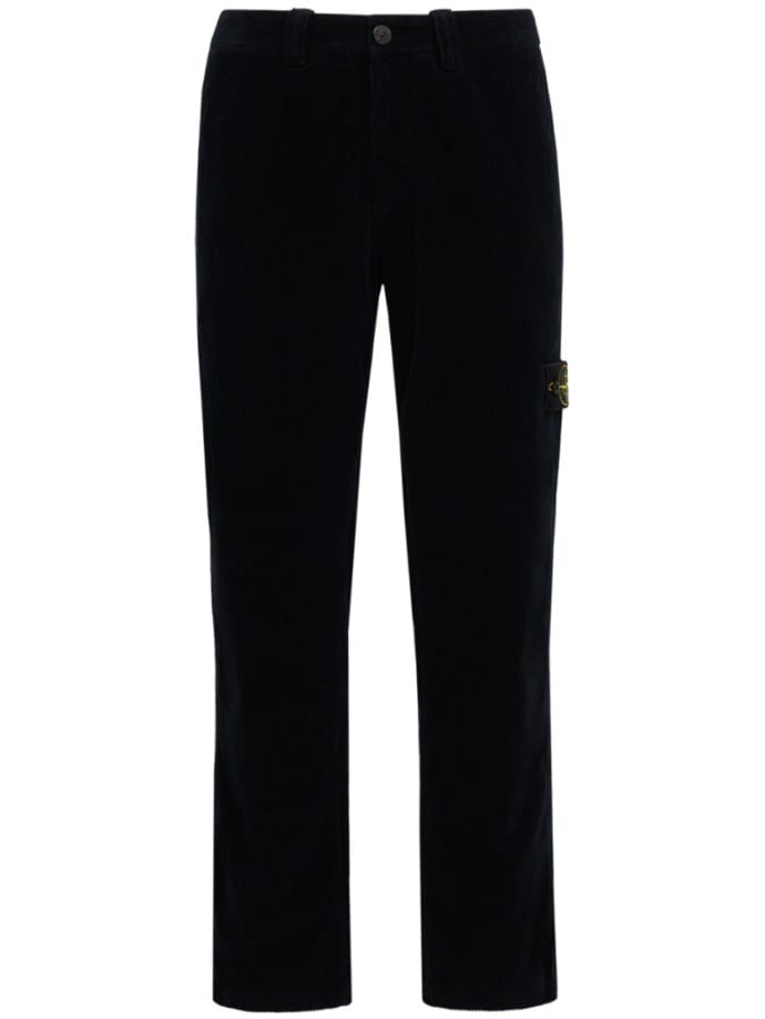 Logo cotton slim pants