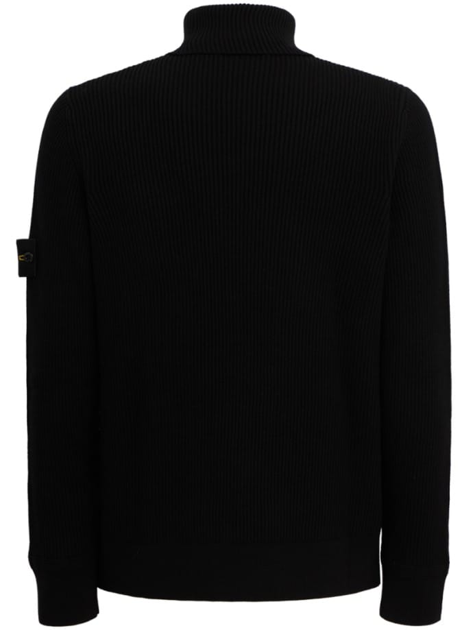 Logo cotton turtle neck sweater