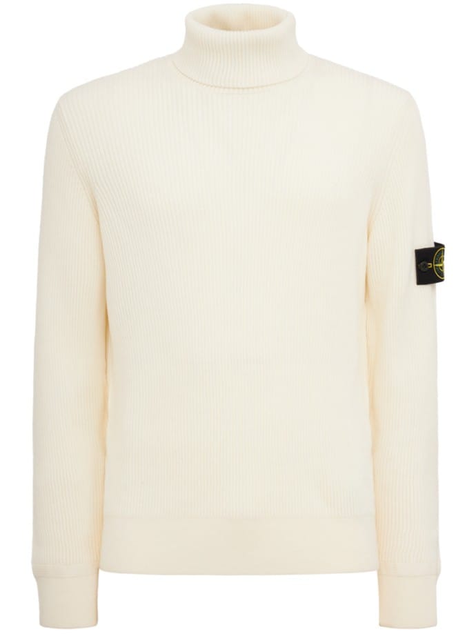 Logo cotton turtle neck sweater