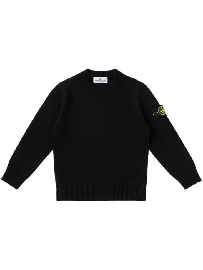 Maglione girocollo con badge