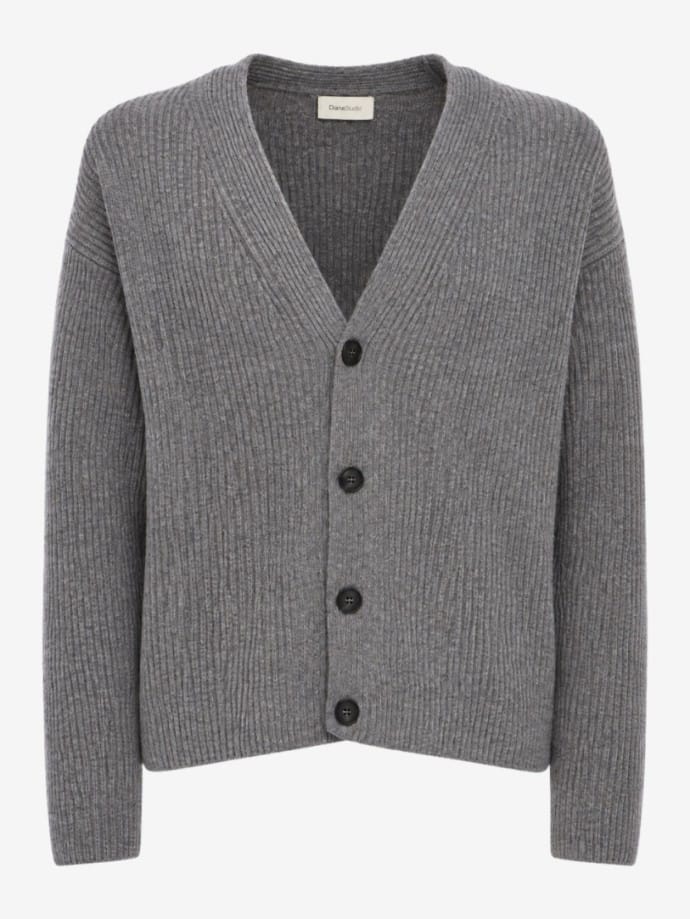 Cardigan en laine mérinos tricoté