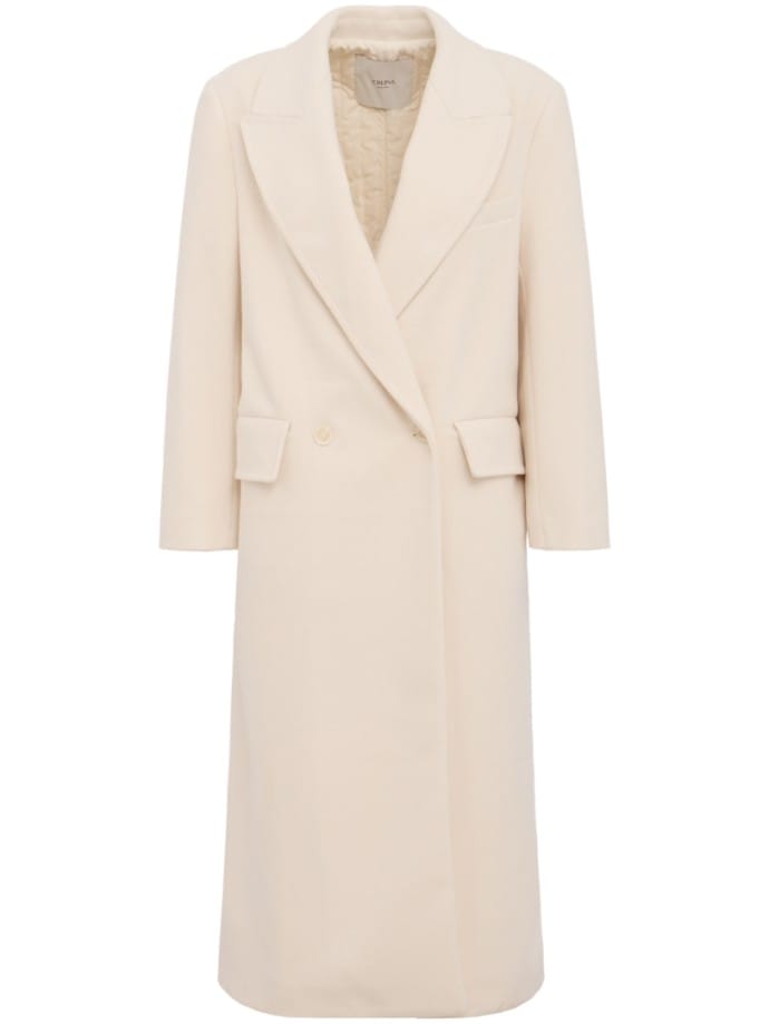 Oversized double-breasted long coat