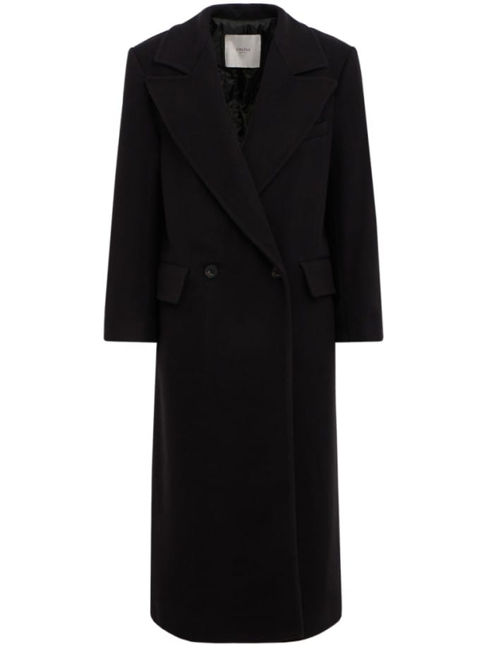 Oversize double-breasted long coat