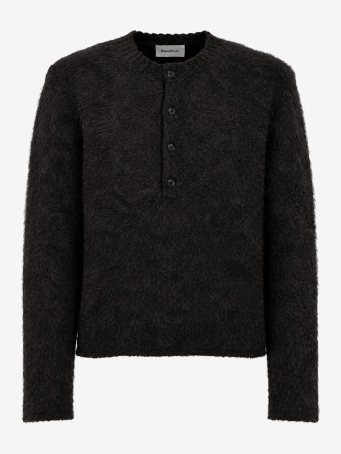 Serafino knit jumper with buttons