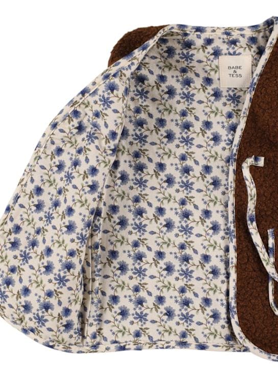 Teddy Vest With Floral Trims Brown - Babe & Tess - Girls | Luisaviaroma