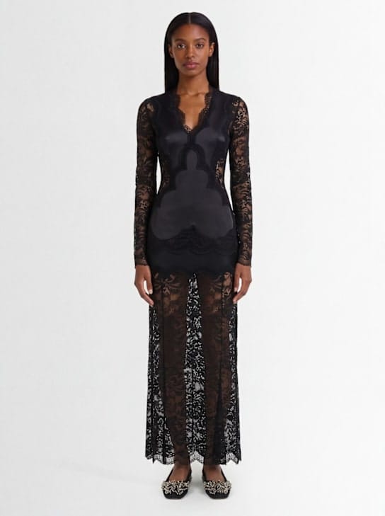 Rabanne - Vestido largo con mangas largas