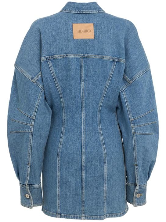 Stretch Denim Mini Dress Blue - The Attico - Women | Luisaviaroma
