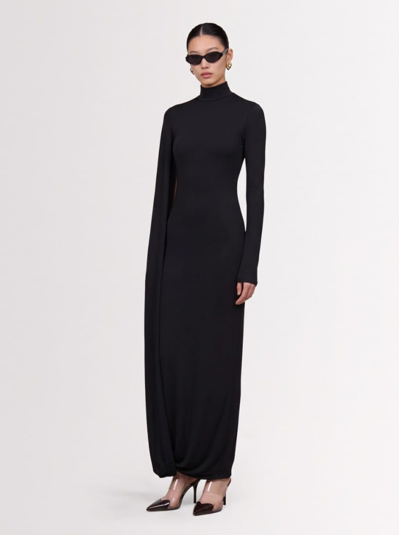 Giuseppe Di Morabito - Vestido de cuello alto con manga drapeada