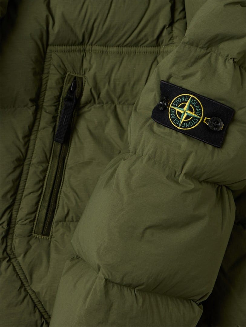 Stone Island Junior: 连帽尼龙羽绒夹克